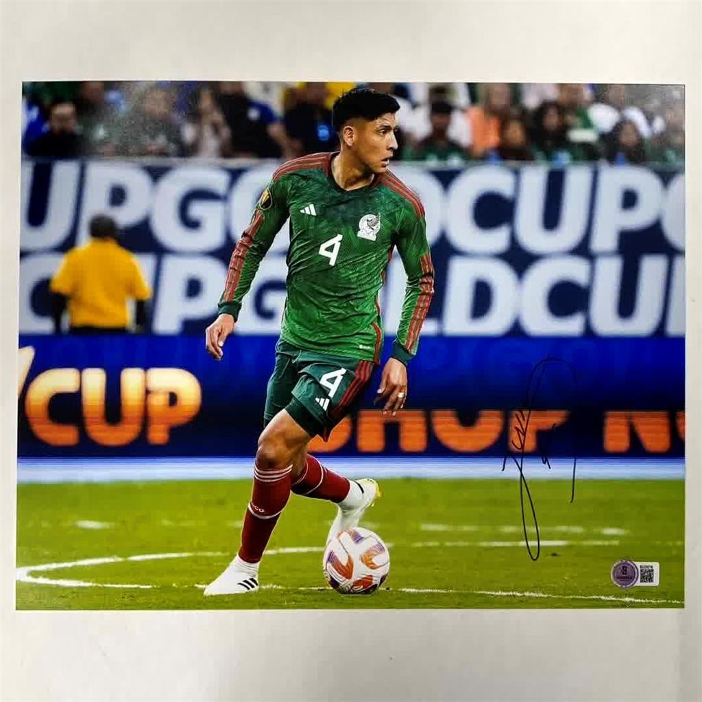 Signed 11x14 Photo of Edson Alvarez Mexico Soccer Beckett Authenticated (1 of 3)