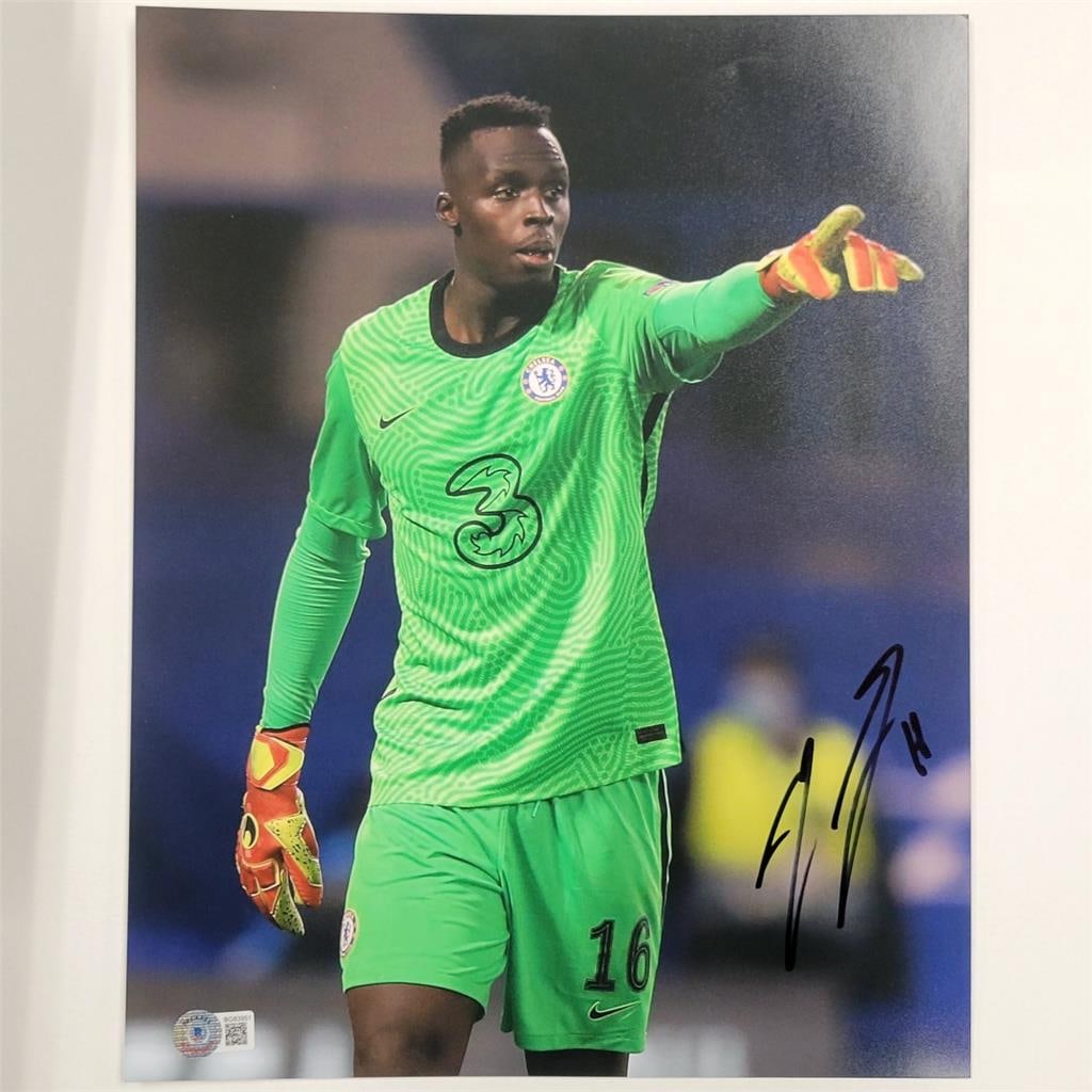 Edouard Mendy Autographed 11x14 Chelsea FC Photo Beckett BAS Authenticated (1 of 3)
