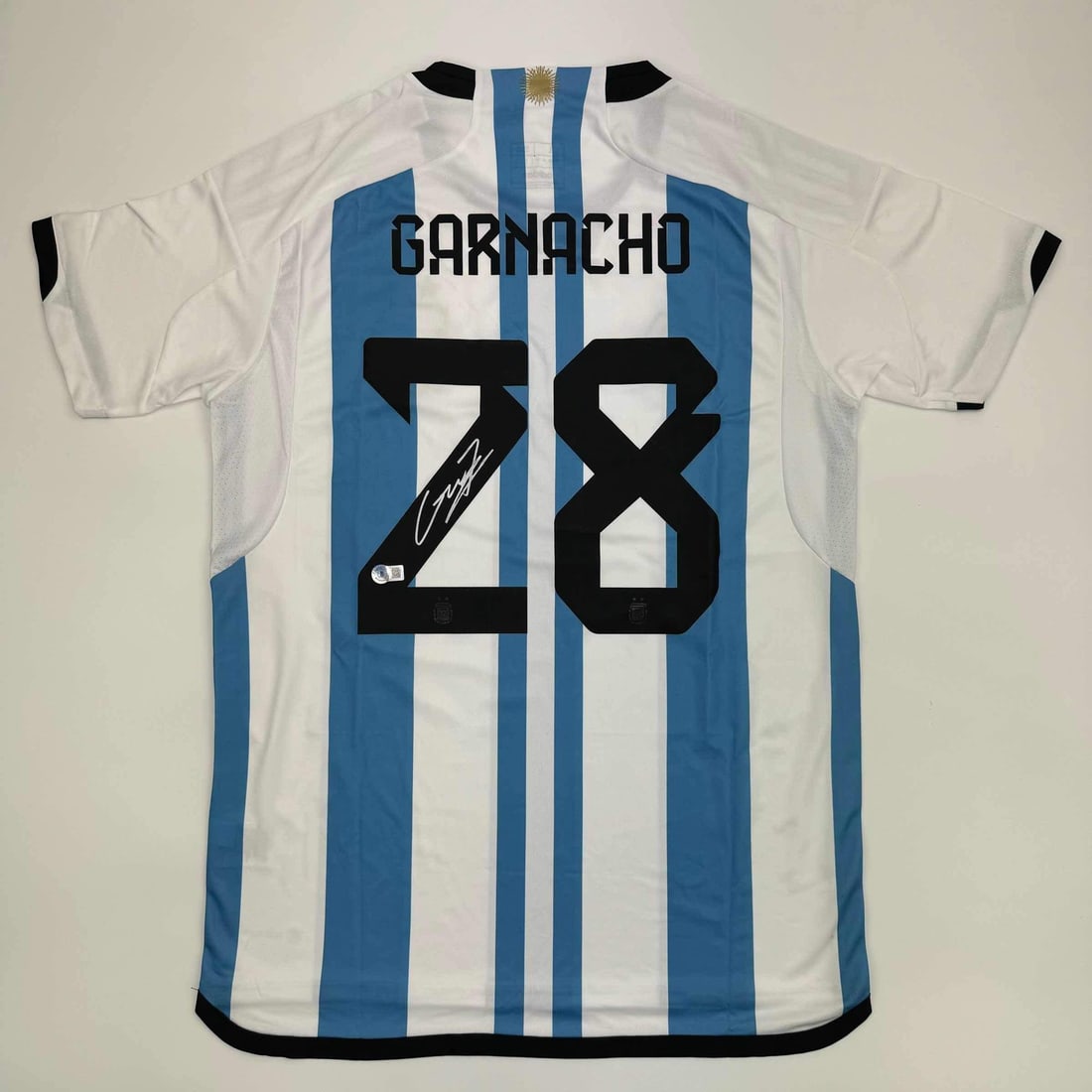 Signed Alejandro Garnacho Argentina Soccer Jersey BAS COA Authentic: Signed Alejandro Garnacho Argentina Soccer Jersey BAS COA Authentic This is an authentic autographed Alejandro Garnacho Argentina Blue Soccer Jersey, featuring the signature of the talented player him