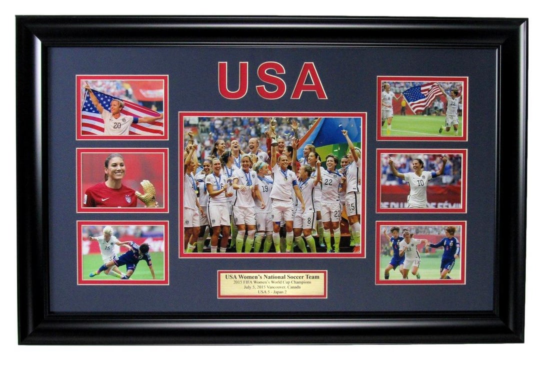 Framed Collage Featuring USA Women's Soccer 2015 World Cup Team (1 of 2)
