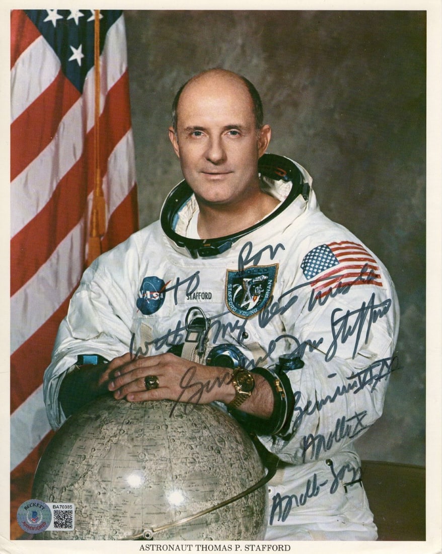 Tom Stafford Signed 8X10 NASA Photo Autographed BAS Certified (1 of 2)