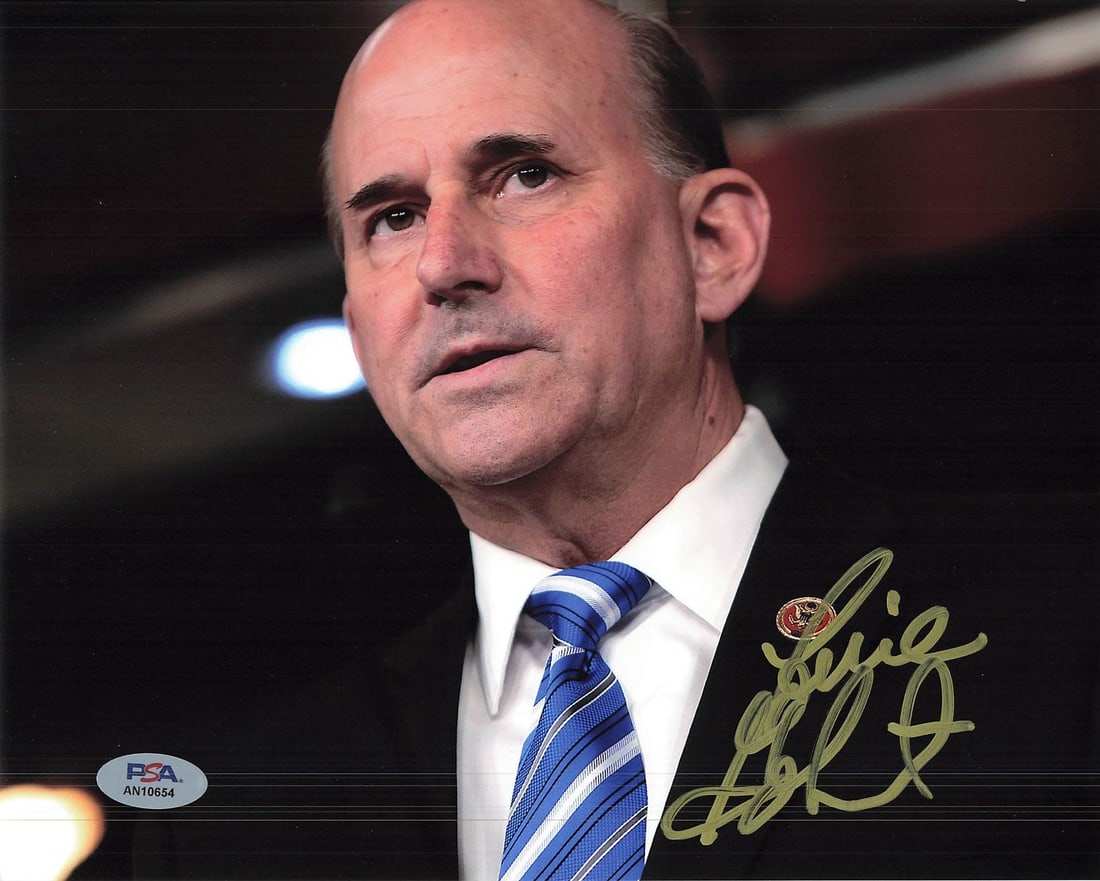 Louie Gohmert Autographed 8x10 Photo PSA/DNA Certified: Louie Gohmert Autographed 8x10 Photo PSA/DNA Certified This is a professionally printed 8x10 photograph featuring the signature of Louie Gohmert. The autograph has been authenticated by PSA/DNA, ensur