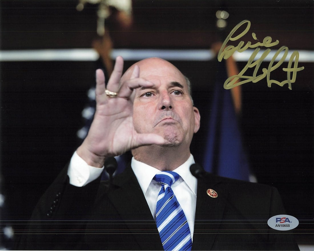 Louie Gohmert Autographed 8x10 Photo PSA/DNA Certified: Louie Gohmert Autographed 8x10 Photo PSA/DNA Certified This item features a professionally printed 8x10 photograph of Louie Gohmert, personally signed by him. The autograph has been authenticated by P