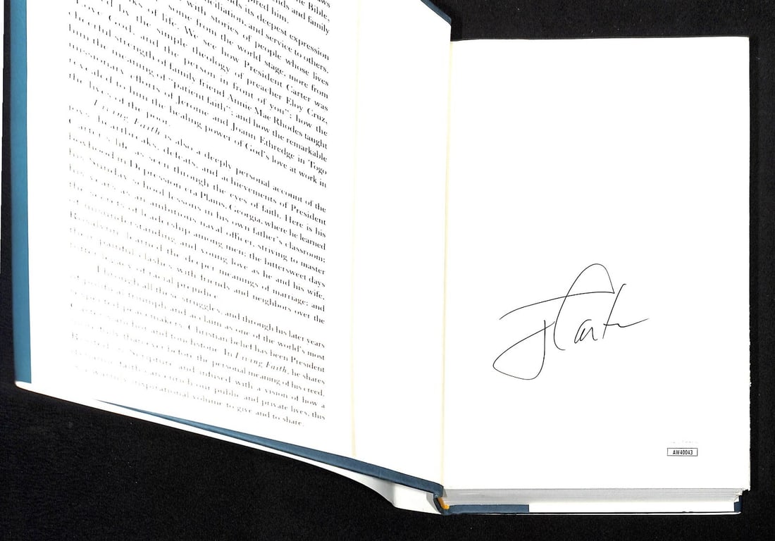 Jimmy Carter Signed Living Faith HC Book JSA Authenticated: Jimmy Carter Signed Living Faith HC Book JSA Authenticated This is an original hardcover book titled 'Living Faith' authored by Jimmy Carter, the 39th President of the United States. The book is perso