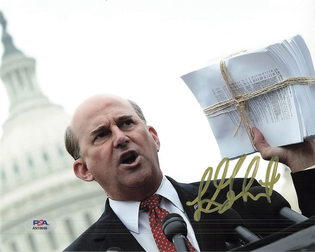 Louie Gohmert Autographed 8x10 Photo PSA/DNA Certified: Louie Gohmert Autographed 8x10 Photo PSA/DNA Certified This is an original 8x10 photograph signed by Louie Gohmert. The autograph has been authenticated by PSA/DNA, ensuring its authenticity. This pie