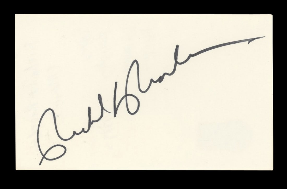 Richard Riordan Signed 3x5 Index Card Beckett Authenticated Autograph: Richard Riordan Signed 3x5 Index Card Beckett Authenticated Autograph This 3x5 index card has been personally signed by Richard Riordan, who served as Mayor. The autograph is authenticated by Beckett 