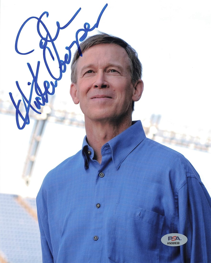 John Hickenlooper Autographed 8x10 Photo PSA/DNA Certified: John Hickenlooper Autographed 8x10 Photo PSA/DNA Certified This listing features a professionally printed 8x10 photograph autographed by Senator John Hickenlooper. The signature has been authenticated