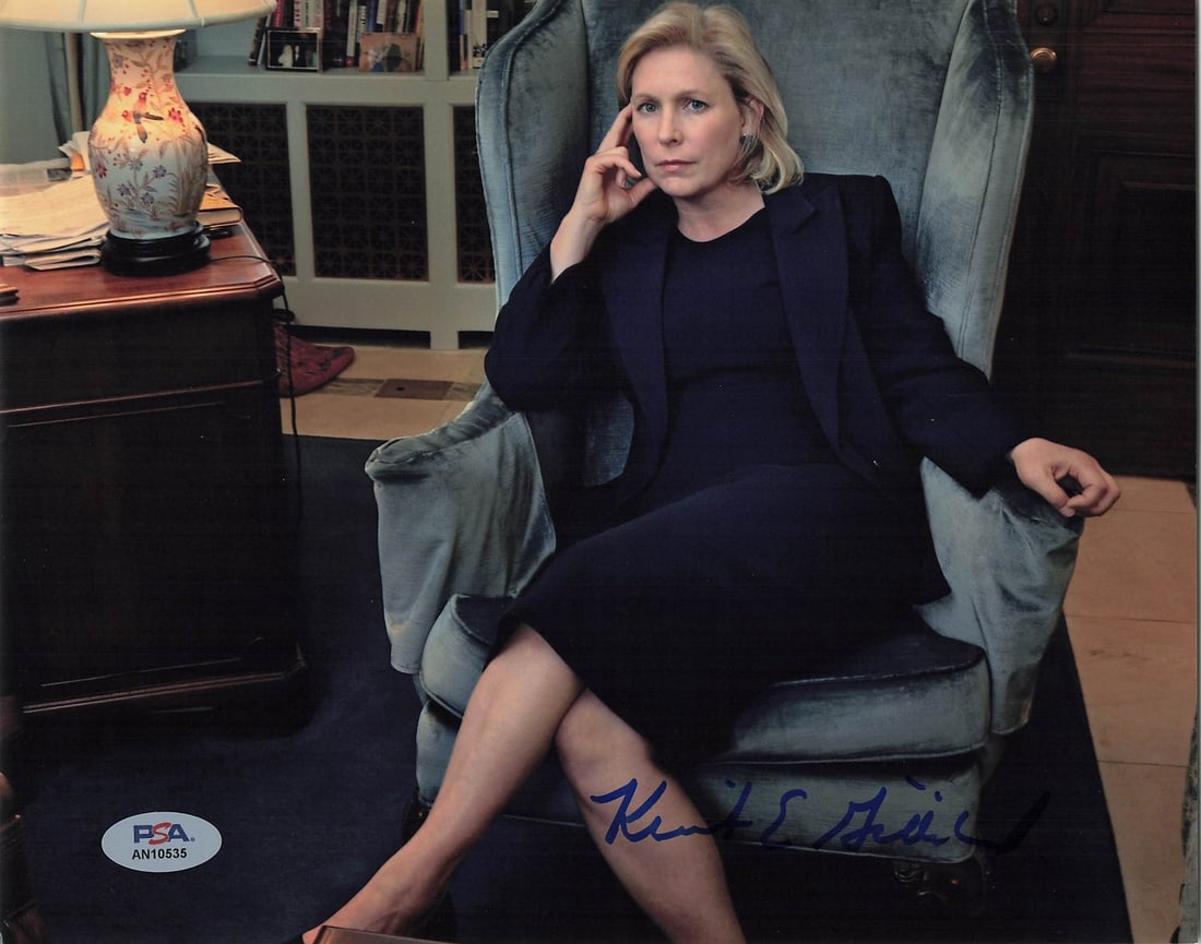 Kristen Gillibrand Autographed 8x10 Photo PSA/DNA Certified: Kristen Gillibrand Autographed 8x10 Photo PSA/DNA Certified This is a professionally printed 8x10 photograph featuring the autograph of Senator Kristen Gillibrand. The signature has been authenticated