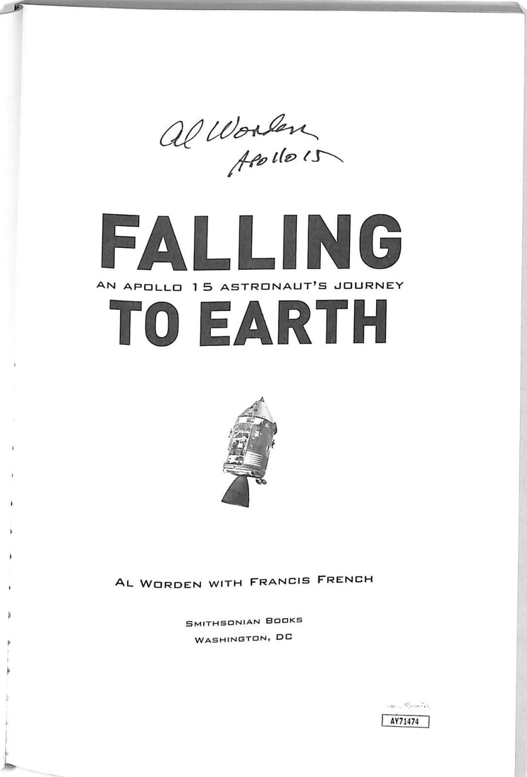 Al Worden Signed Falling To Earth Book Apollo 15 JSA Certified (1 of 4)