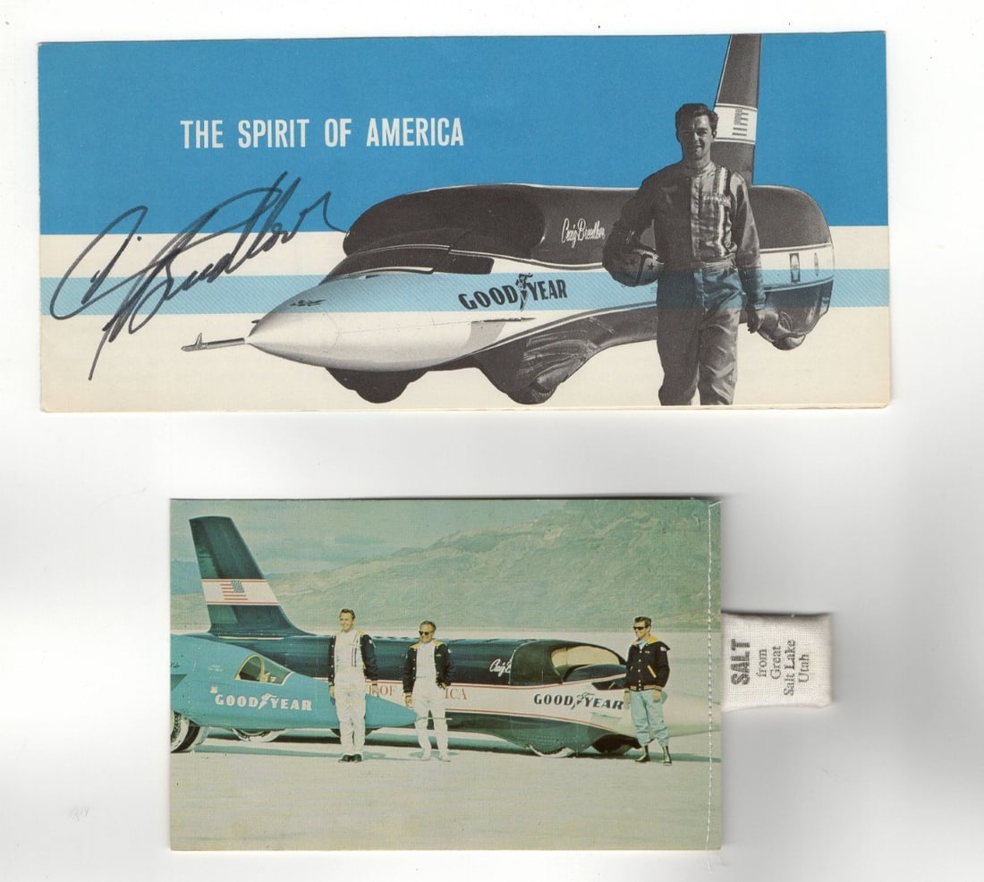 Craig Breedlove Signed Pamphlet Spirit of America JSA Authenticated (1 of 3)