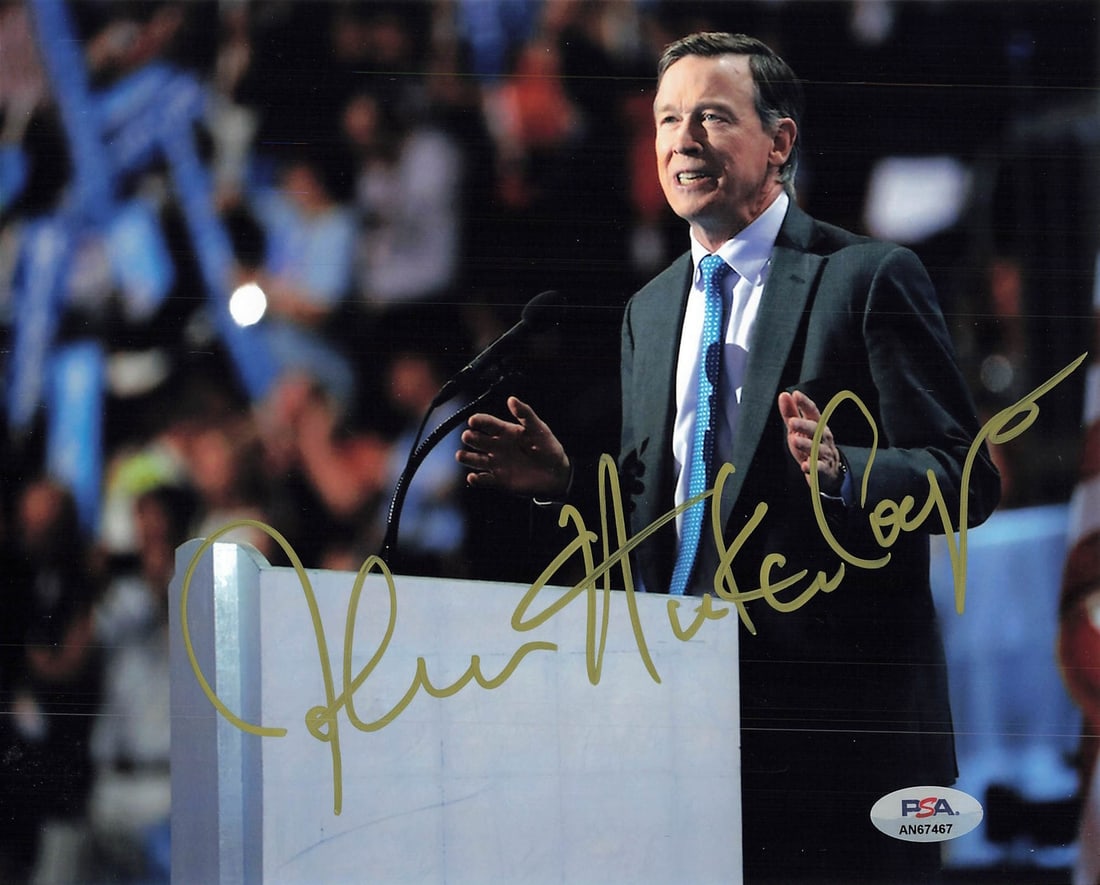 John Hickenlooper 8x10 Signed Photo PSA/DNA Certified Politician Memorabilia: John Hickenlooper 8x10 Signed Photo PSA/DNA Certified Politician Memorabilia This is a professionally printed 8x10 photograph featuring the signature of John Hickenlooper. The autograph has been authe