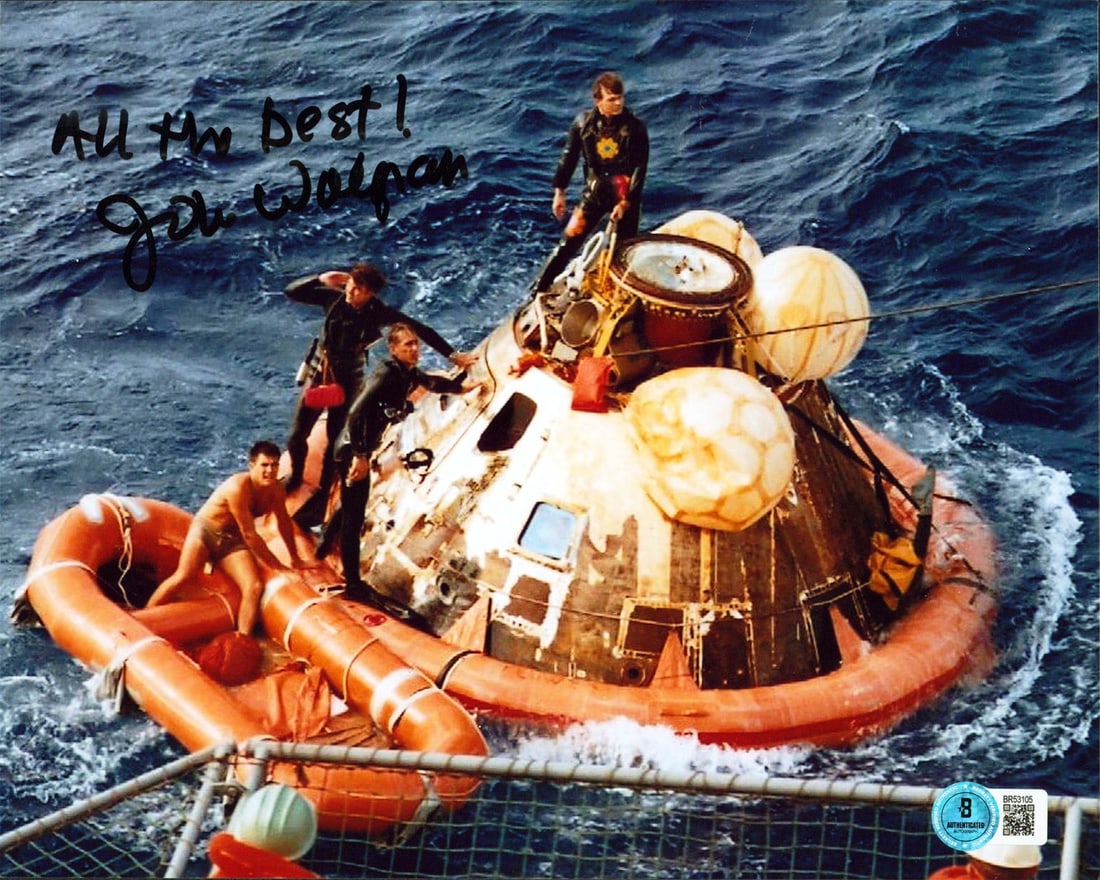 John Wolfram Signed Apollo 11 Frogman 8x10 Photo BAS Authenticated (1 of 1)