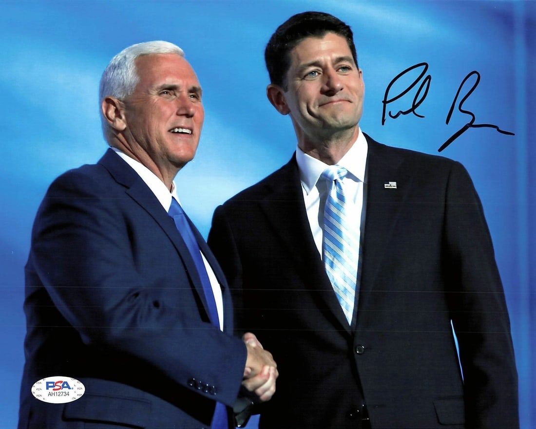 Paul Ryan autographed PSA DNA 8x10 photo: Paul Ryan autographed PSA DNA 8x10 photo This is a professionally printed 8x10 photograph featuring the autograph of politician Paul Ryan. The signature has been authenticated by PSA/DNA, ensuring its