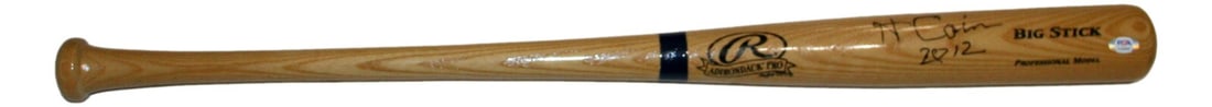 Herman Cain Autographed 34 Inch Baseball Bat PSA/DNA Authentic: Herman Cain Autographed 34 Inch Baseball Bat PSA/DNA Authentic This authentic 34" baseball bat is signed by Herman Cain, the 2012 Presidential candidate. The autograph has been verified by Professiona