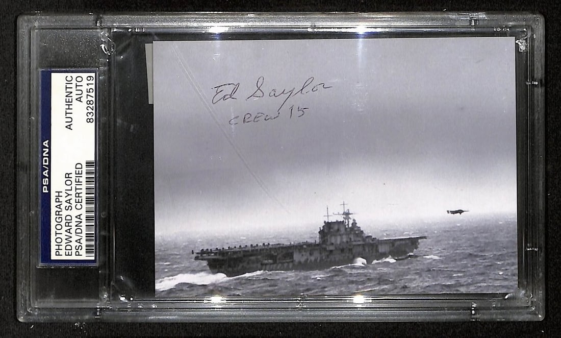 Edward Saylor Signed WWII Doolittle Raider Photo PSA Authenticated 1942 (1 of 2)