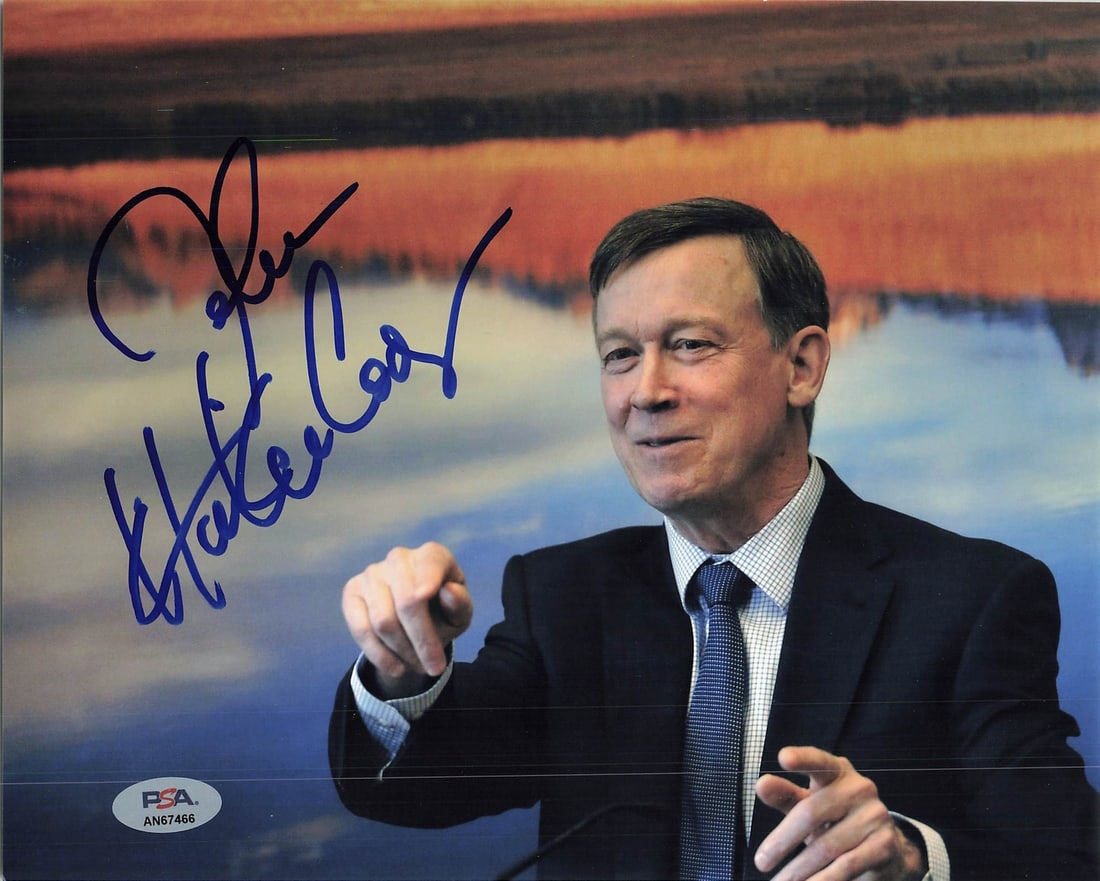 John Hickenlooper Autographed 8x10 Photo PSA/DNA Certified Original: John Hickenlooper Autographed 8x10 Photo PSA/DNA Certified Original This is an original 8x10 photograph autographed by John Hickenlooper, a notable politician. The signature has been authenticated by 