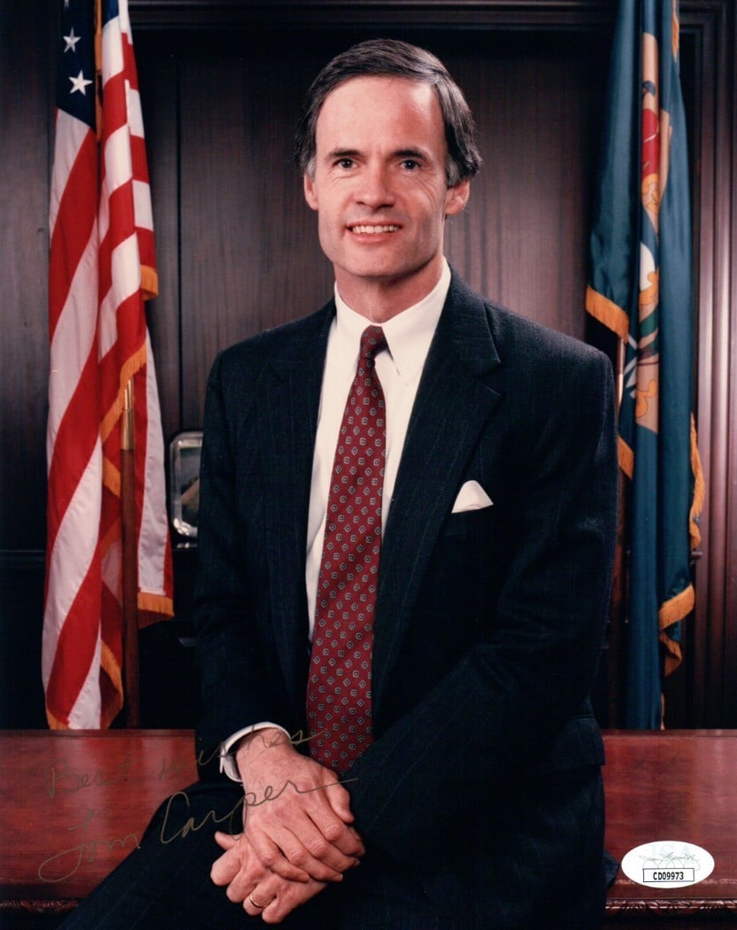 8x10 Photograph Signed by Tom Carper JSA Authenticated (1 of 2)
