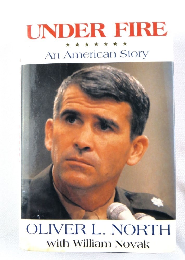 Oliver North Autographed Hardcover Book Under Fire JSA Certified (1 of 4)