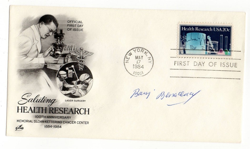Baruj Benacerraf Signed First Day Cover Nobel Immunologist JSA Certified: Baruj Benacerraf Signed First Day Cover Nobel Immunologist JSA Certified This is an authentic signed First Day Cover by renowned immunologist Baruj Benacerraf, who was awarded the Nobel Prize for his 