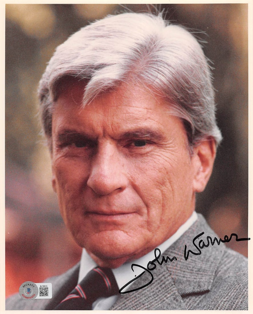 Signed John W Warner 8x10 Photo BAS Authenticated (1 of 3)