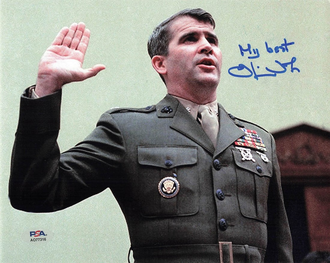 Oliver North Autographed 8x10 Photo PSA/DNA Certified (1 of 1)