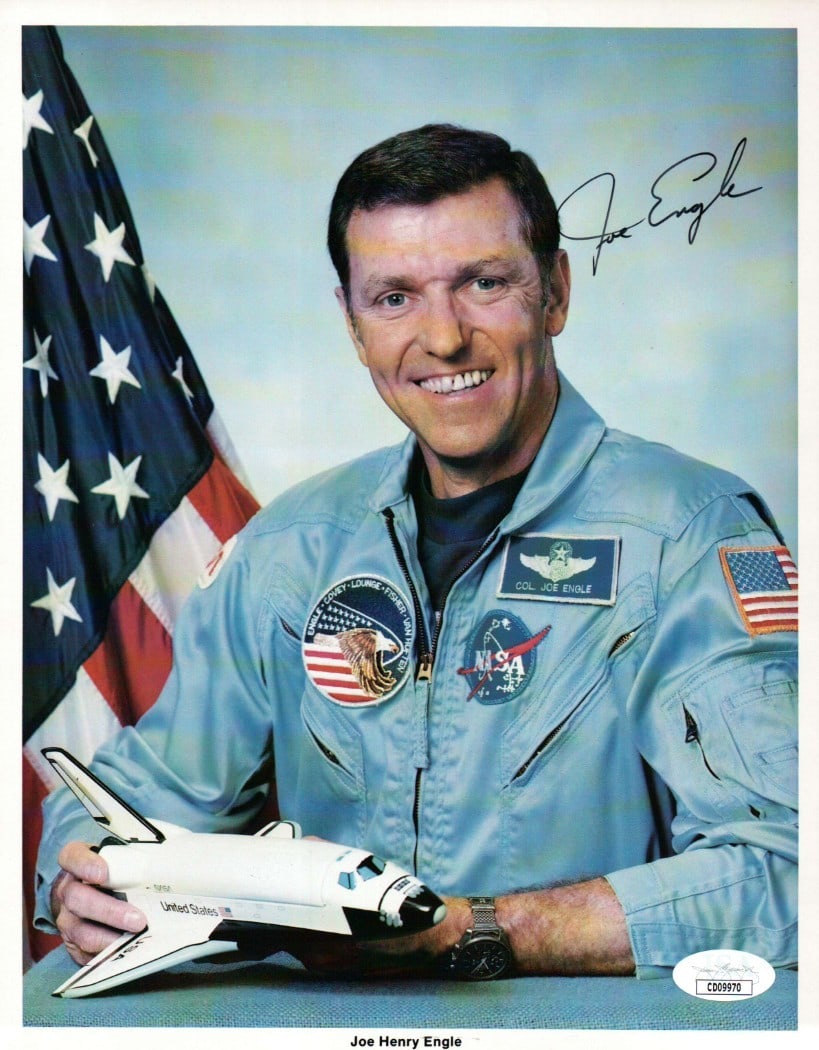 8x10 Photograph Signed by NASA Shuttle Commander Joe Engle JSA Authenticated (1 of 2)