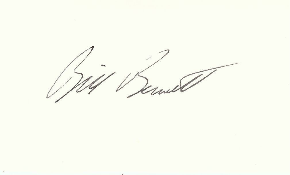 William J Bennett Autographed Index Card Authentic Signature (1 of 2)