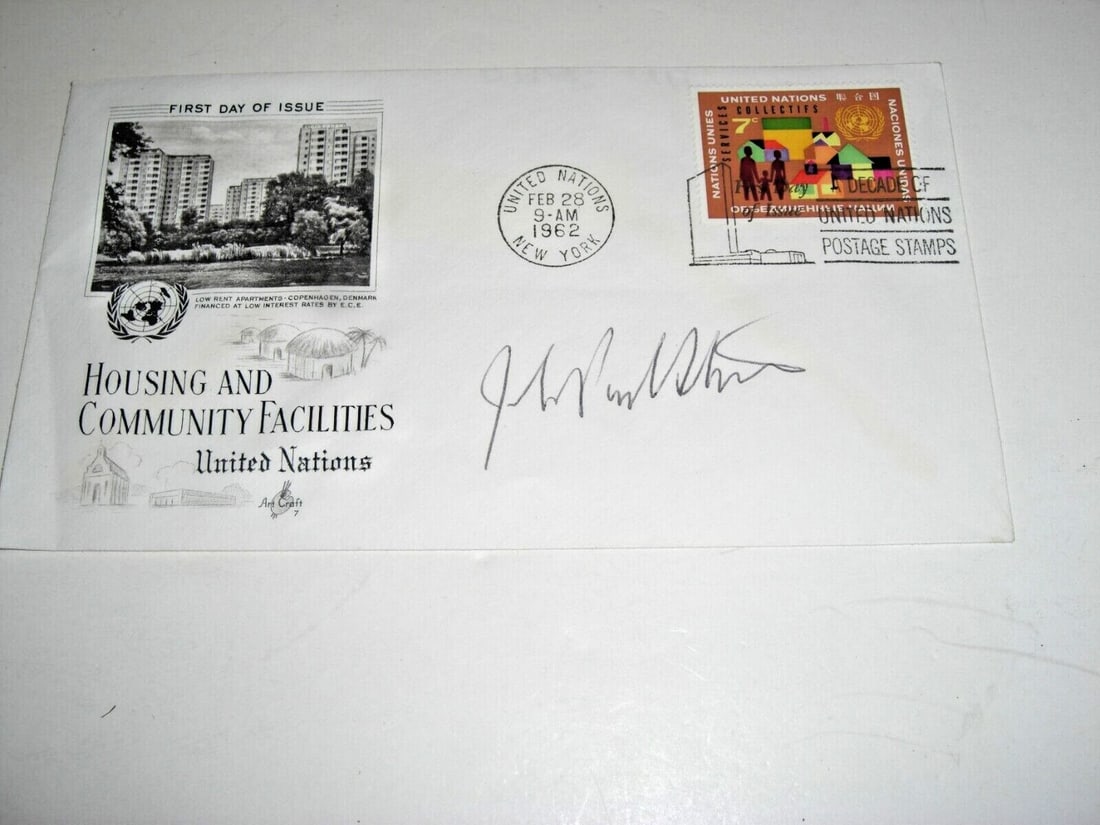 Signed First Day Cover John Paul Stevens Supreme Court Justice With COA 1962 (1 of 1)