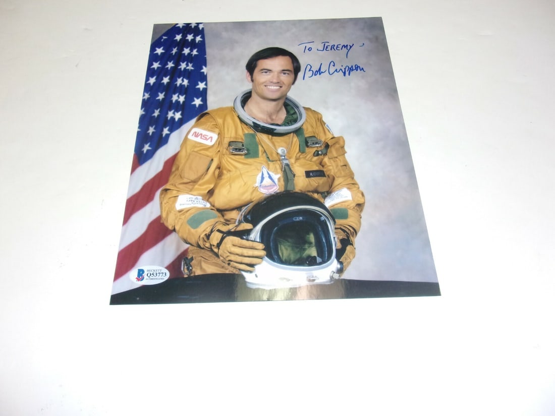 Bob Crippen Signed 8x10 Photograph Personalized to Jeremy Beckett with Hologram (1 of 1)