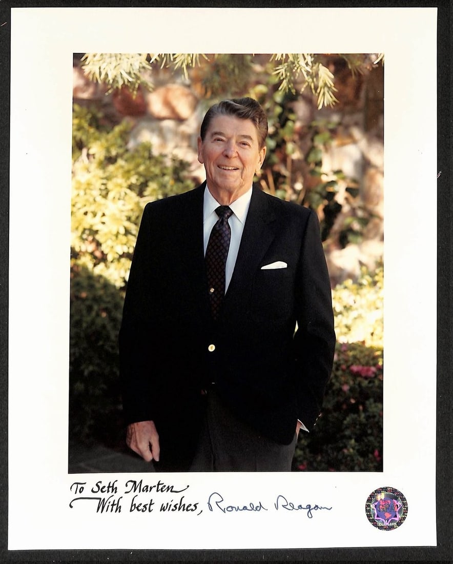 Ronald Reagan Signed 8x10 Photograph Inscribed With PSA DNA Authentication: Ronald Reagan Signed 8x10 Photograph Inscribed With PSA DNA Authentication This is an original 8x10 photograph signed and inscribed by former President Ronald Reagan. The photo originates from the Uni