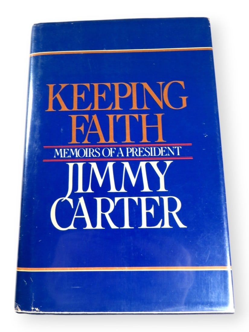 Jimmy Carter Signed Keeping Faith Memoir Book JSA Authenticated: Jimmy Carter Signed Keeping Faith Memoir Book JSA Authenticated This is a hardcover memoir titled "Keeping Faith" by Jimmy Carter, featuring his authentic autograph. The signature has been verified by