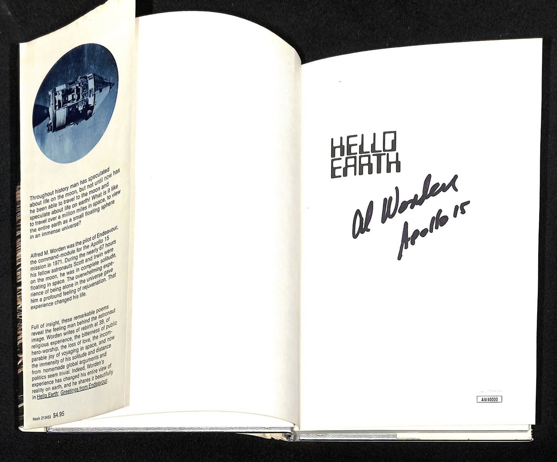 Al Worden Signed Hello Earth Book JSA Certified NASA Astronaut (1 of 4)