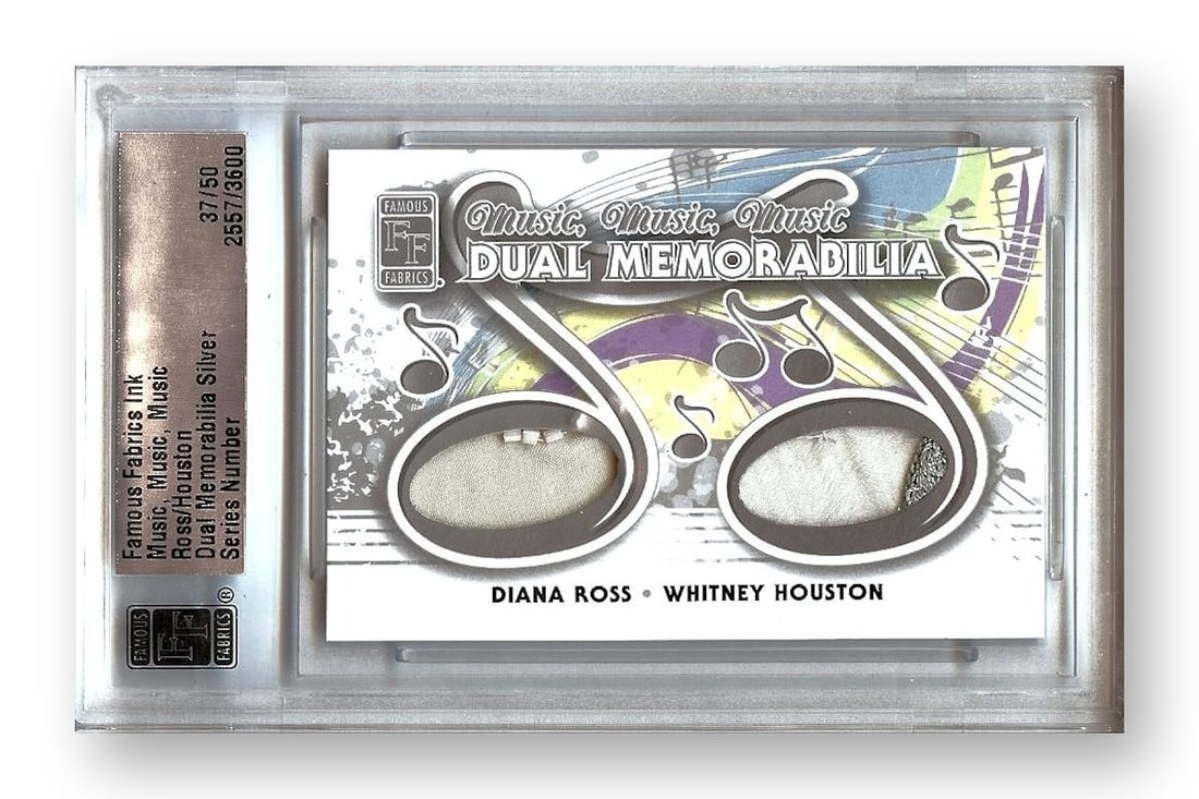 Diana Ross Whitney Houston 2012 Dual Relic Trading Card 37/50 Authenticated (1 of 2)