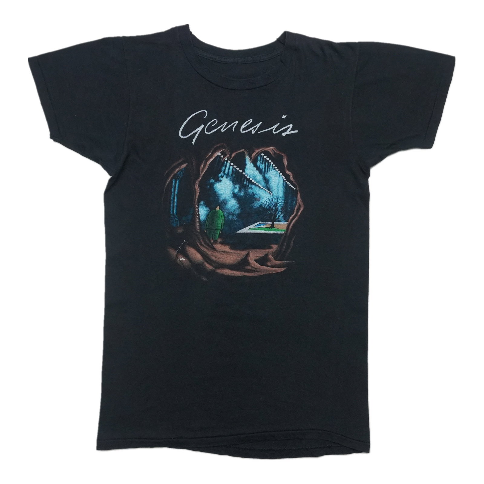 Vintage 1981 Genesis Abacab Black Cotton Graphic Shirt (1 of 4)