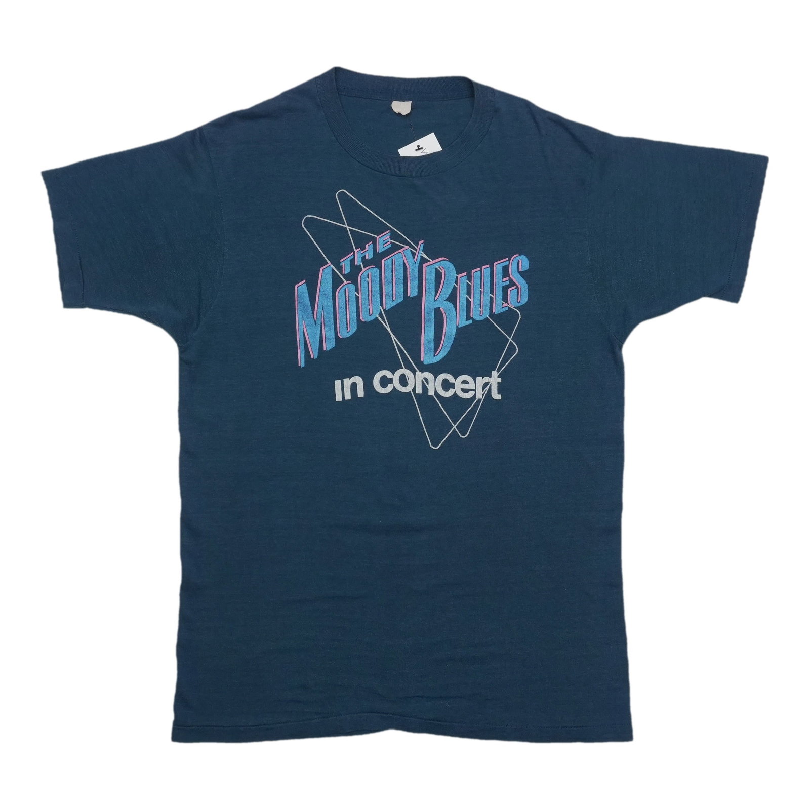 Vintage 1984 Moody Blues concert cotton tee: Vintage 1984 Moody Blues concert cotton tee This is an original vintage 1984 Moody Blues In Concert shirt. Made from 100% cotton, the shirt features a blue color and is from the 1980s era. It is not a