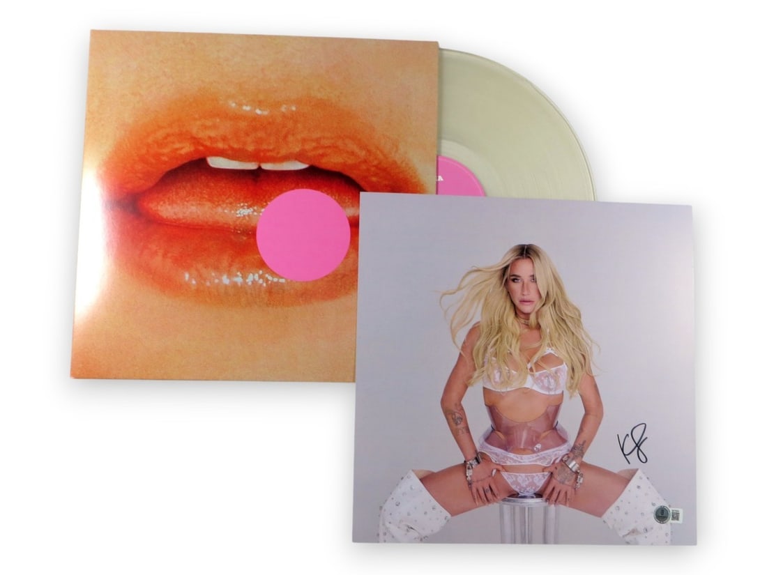 Kesha Autographed Album Insert Beckett Authenticated Record: Kesha Autographed Album Insert Beckett Authenticated Record This is an original record album insert autographed by Kesha, featuring her unique signature. The item is authenticated by Beckett Authentic