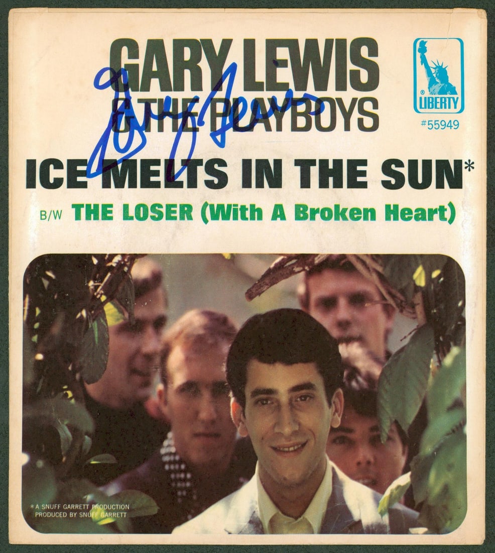 Gary Lewis Signed Ice Melts In The Sun Album Cover Beckett Authenticated (1 of 2)