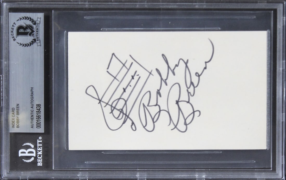 Bobby Breen Let's Sing Again Signed 3x5 Index Card with Musical Note BAS Authenticated (1 of 2)
