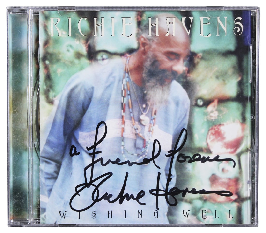 Richie Havens Autographed Wishing Well CD Booklet Inscribed JSA COA: Richie Havens Autographed Wishing Well CD Booklet Inscribed JSA COA This pre-owned "Wishing Well" CD booklet and disc have been personally signed by Richie Havens, featuring the inscription "A Friend 