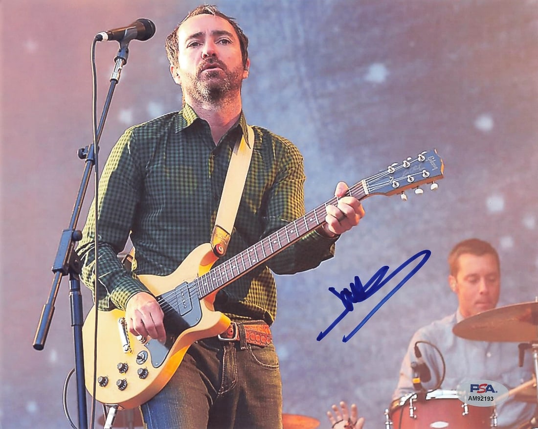 James Mercer Autographed 8x10 Photo PSA/DNA Certified Singer: James Mercer Autographed 8x10 Photo PSA/DNA Certified Singer This professionally printed 8x10 photograph features the autograph of James Mercer, renowned singer and frontman of The Shins. The signatur