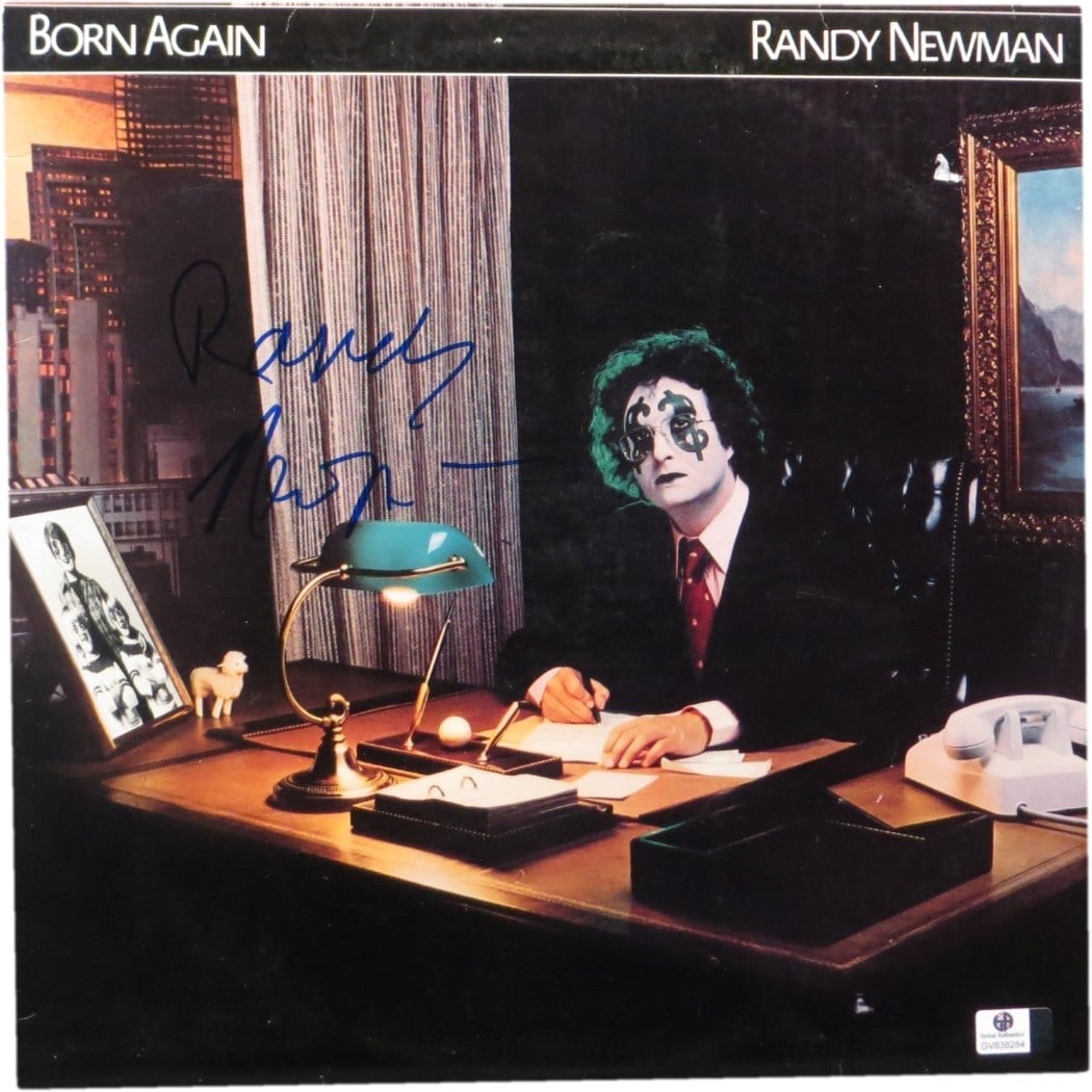 Randy Newman Autographed Born Again Album Cover GAI Certified (1 of 2)