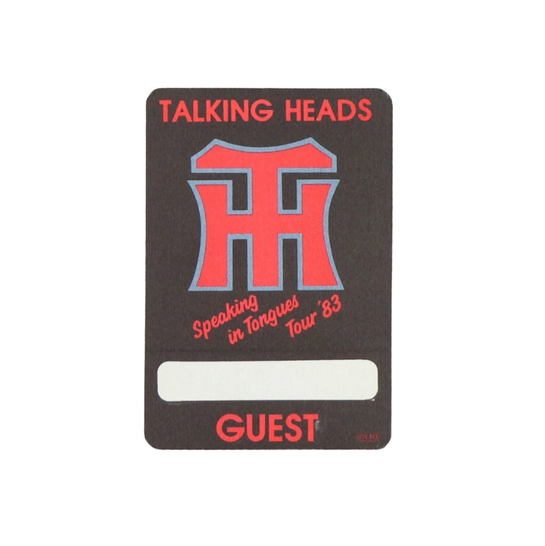 Vintage 1983 Backstage Pass from Speaking In Tongues Tour by Talking Heads (1 of 2)
