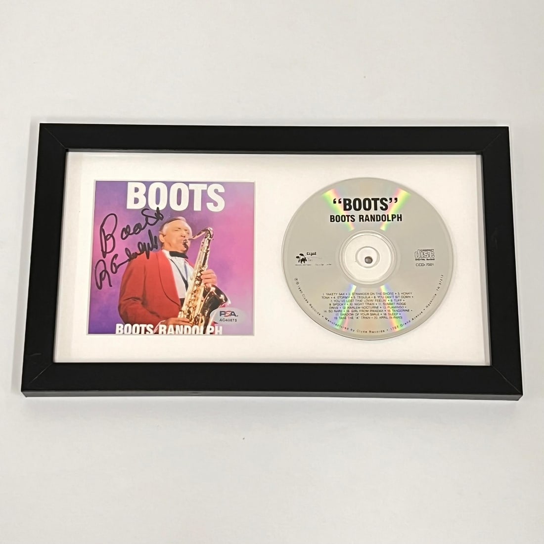 Boots Randolph Signed Framed CD Album Cover PSA/DNA Certified (1 of 3)