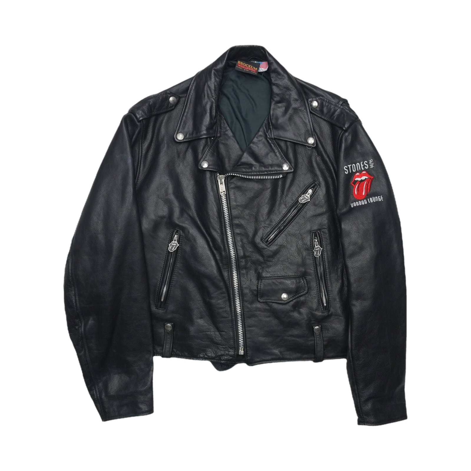 Black leather Rolling Stones Voodoo Lounge jacket 1994 (1 of 3)