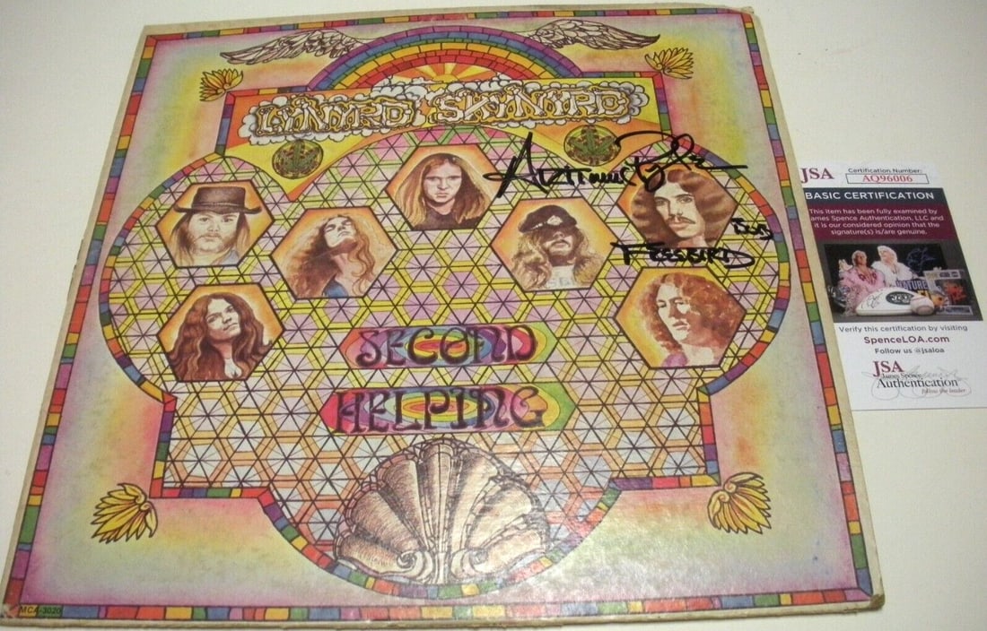 Signed Lynyrd Skynyrd Second Helping Album Artimus Pyle Autograph JSA COA (1 of 1)