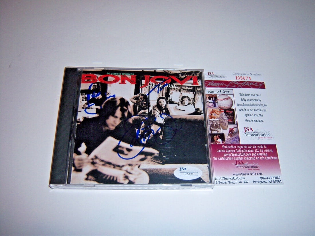Bon Jovi Crossroad signed CD booklet JSA COA Jon Bon Jovi Richie Sambora Tico Torres: Bon Jovi Crossroad signed CD booklet JSA COA Jon Bon Jovi Richie Sambora Tico Torres This is an original Bon Jovi "Crossroad" CD cover and booklet, signed by Jon Bon Jovi, Richie Sambora, and Tico Tor