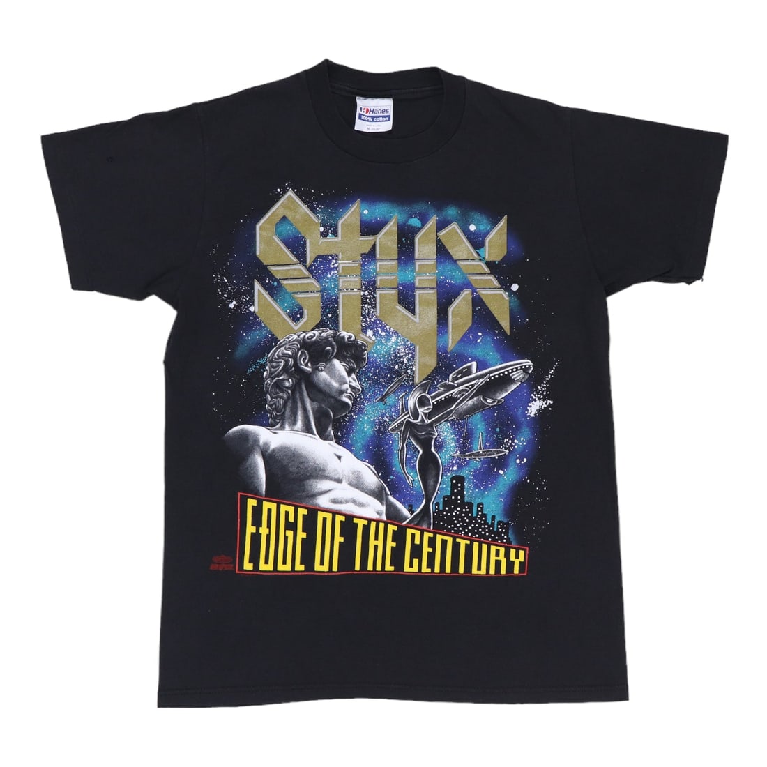 Vintage 1991 Styx Edge Of The Century Tour Black Cotton Concert Shirt (1 of 6)