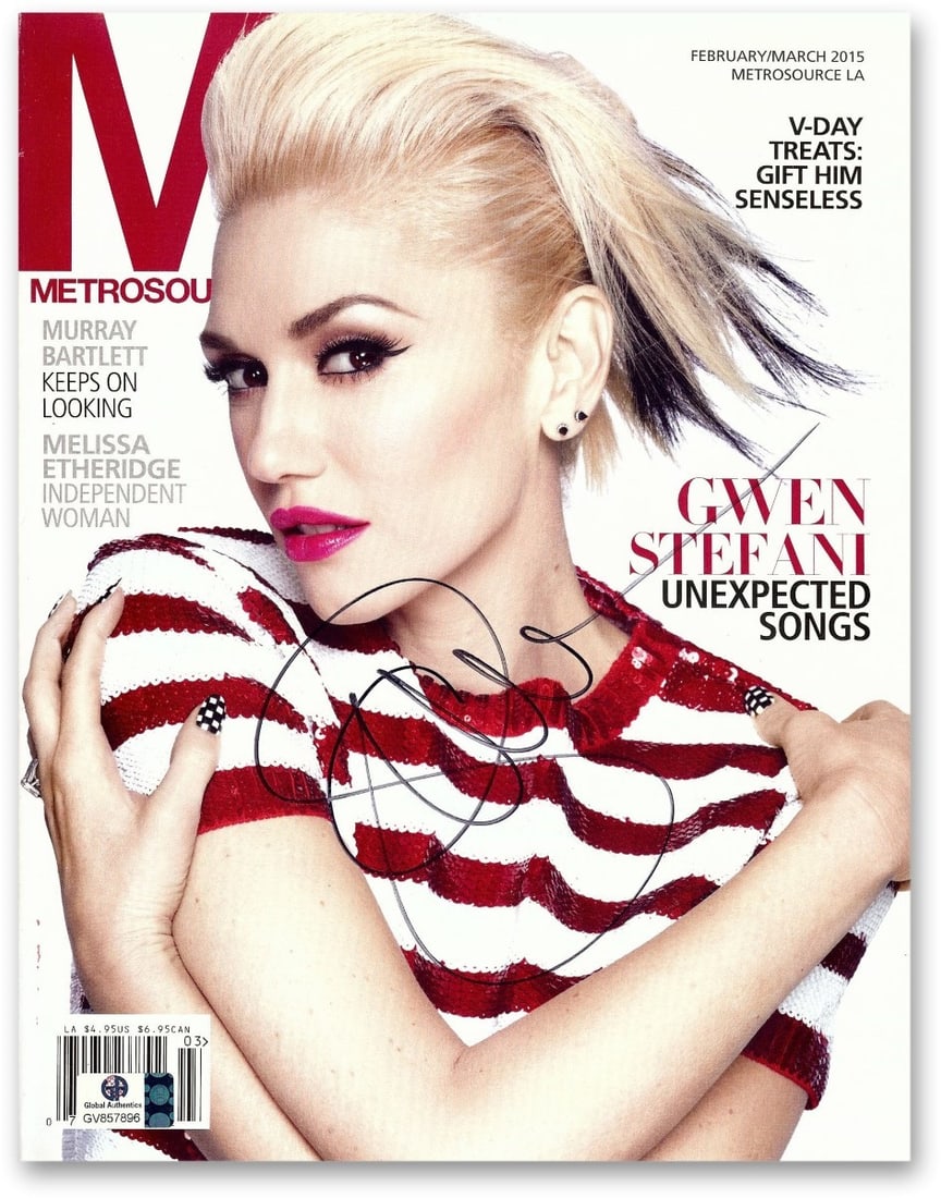 Metrosource Magazine Signed by Gwen Stefani Authenticated by Global Authentics (1 of 2)