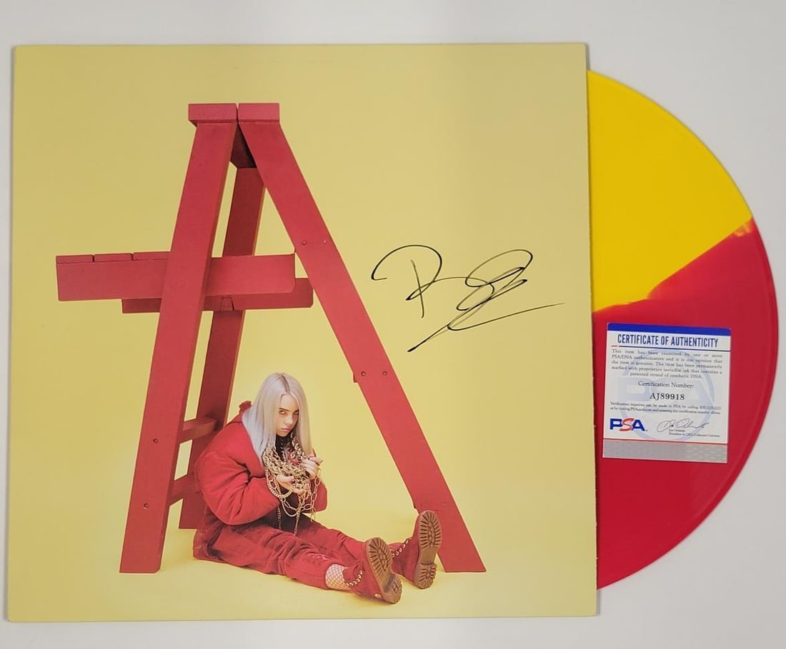 Billie Eilish signed Dont Smile At Me vinyl cover PSA DNA (1 of 4)