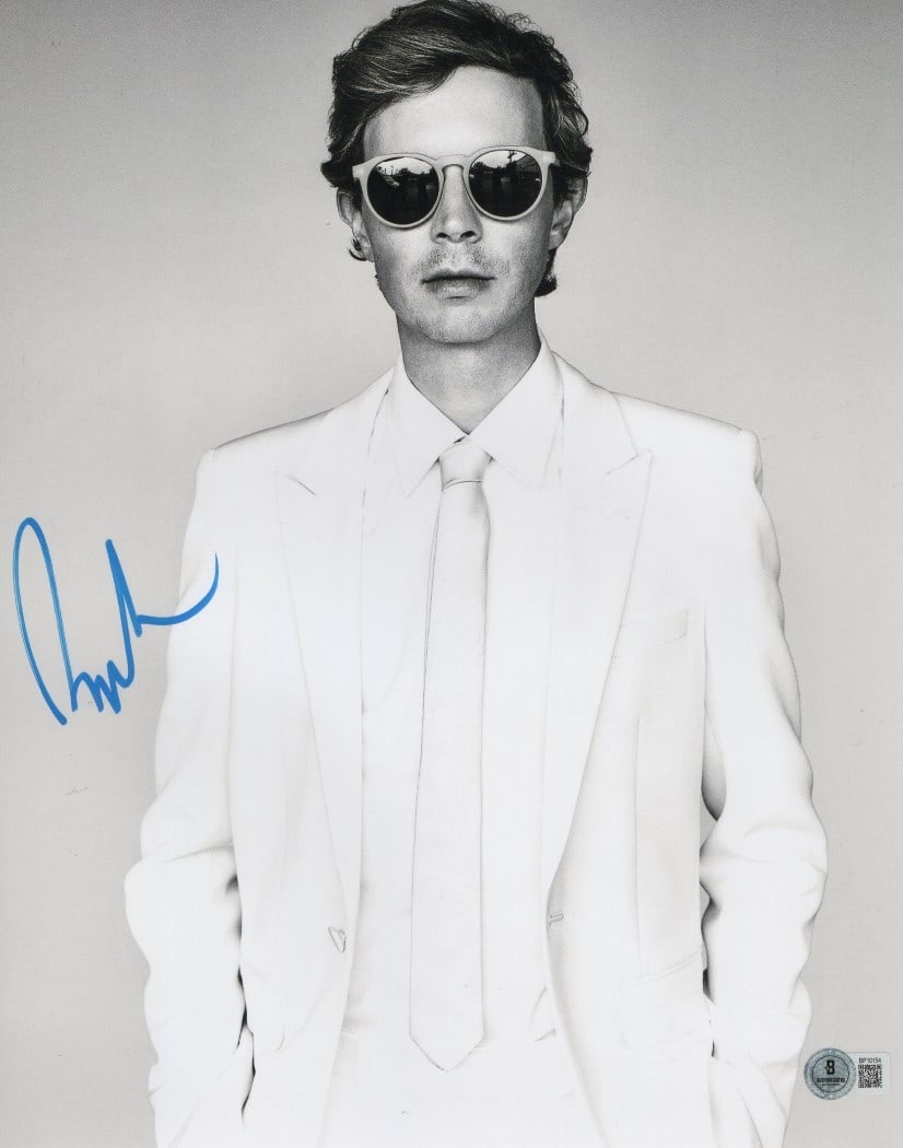 Beck Hansen Autographed 11x14 Photo in White Suit with Sunglasses (1 of 2)